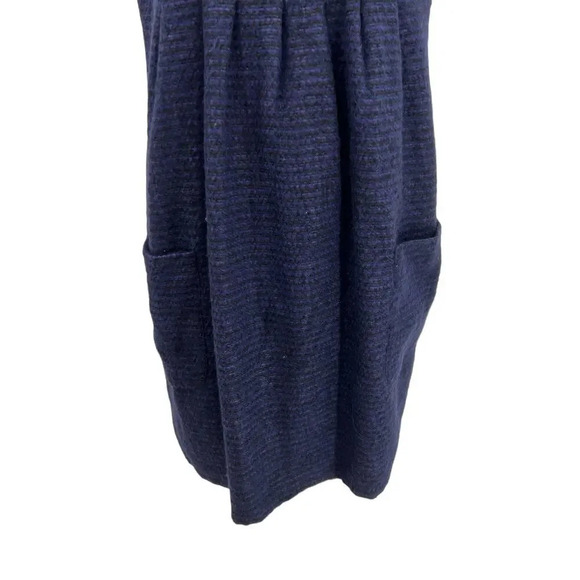 Anna Sui Swing Mod Dress Tweed Boucle Knit Short Sleeve Purple Black Size 12 - Picture 4 of 11